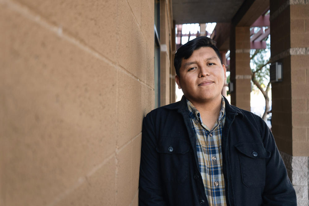 Alec Ferreira, 25, works as the youth program coordinator for the San Carlos Apache Tribe Vice-Chairman. Ferreira, who identifies as an independent, told NPR he doesn't feel inspired by any of the candidates running for president.