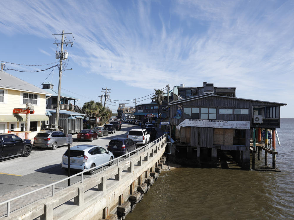 Rebuilding is still underway on Dock Street in Cedar Key. Businesses there took some of the worst damage in Hurricane Idalia.