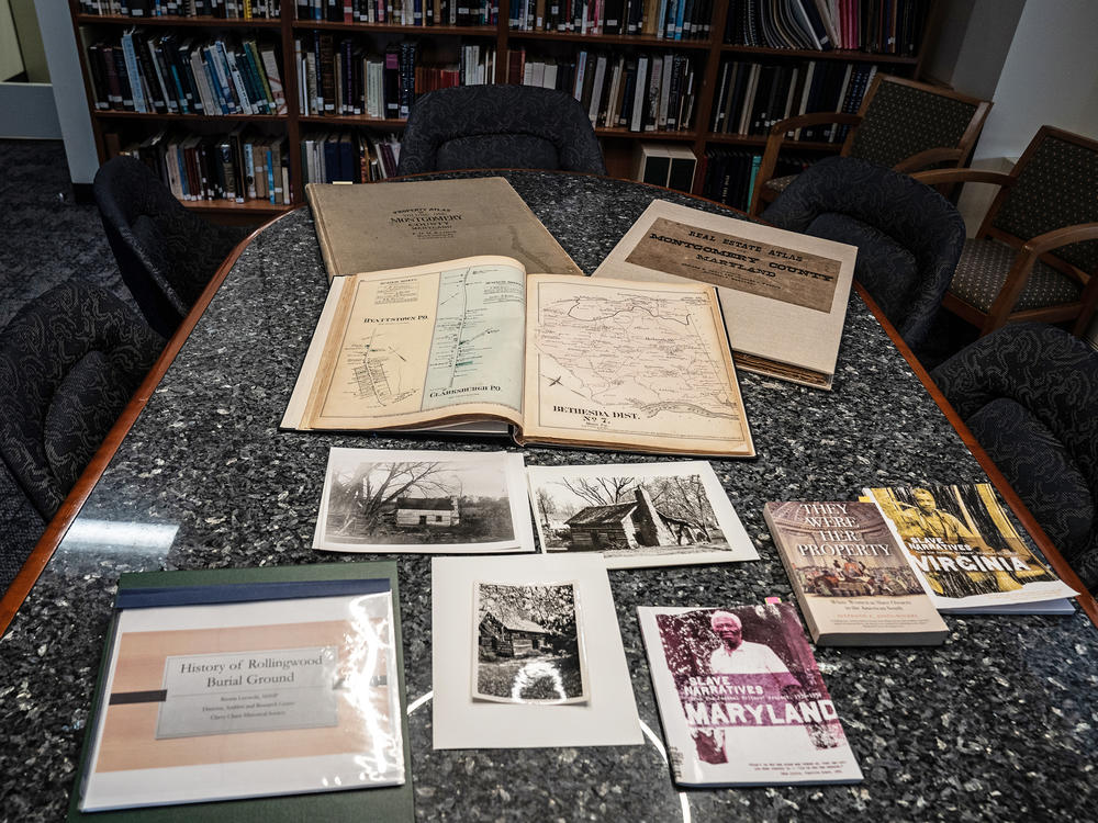 Documents and artifacts studied by historian Renata Lisowski during her research of the Rollingwood Burial Ground.