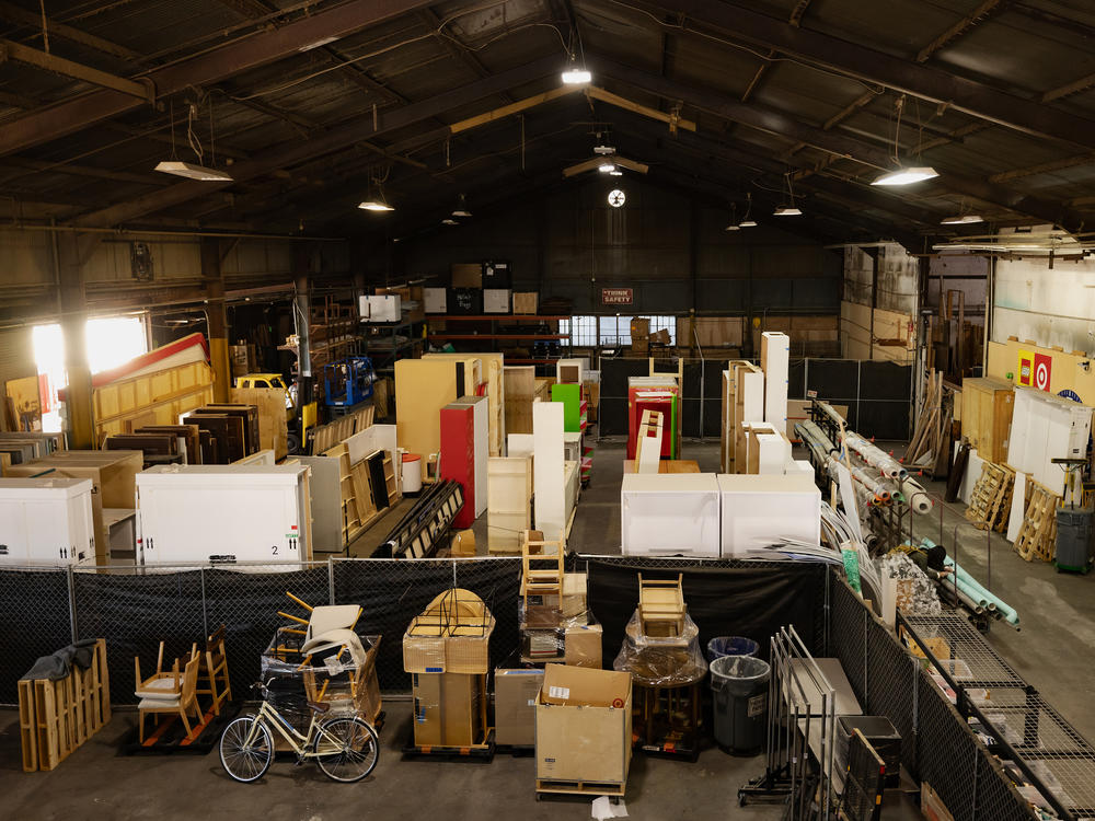 Productions pay for EcoSet to haul away their unwanted sets, props and construction materials.