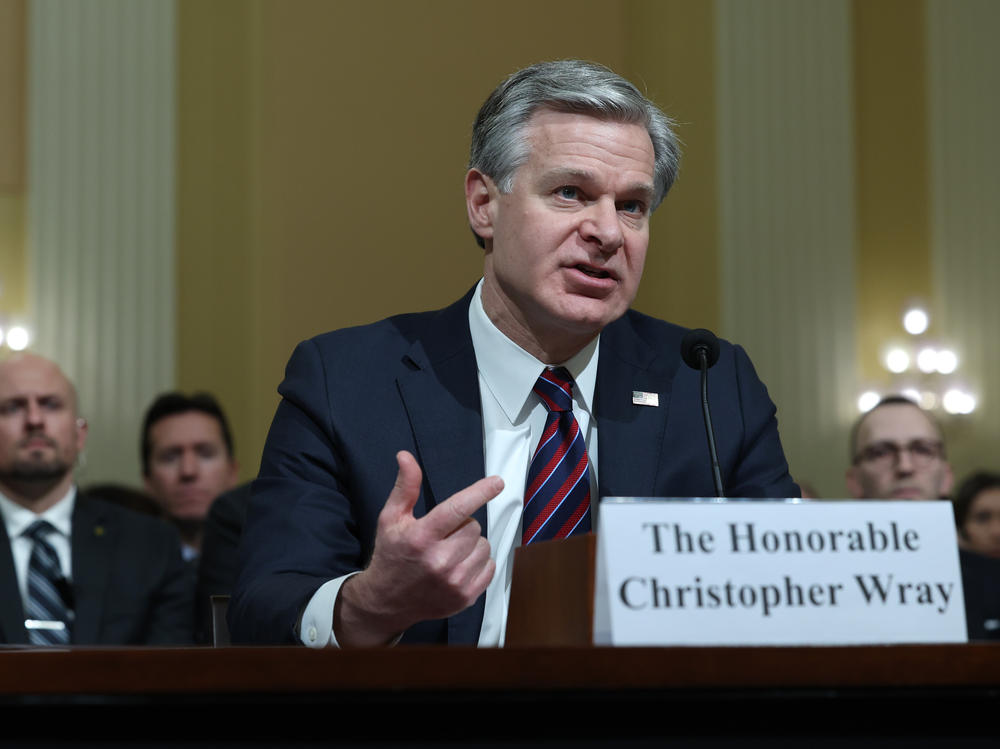 FBI Director Christopher Wray testifies before the House Select Strategic Competition Between the United States and the Chinese Communist Party Committee on Wednesday.
