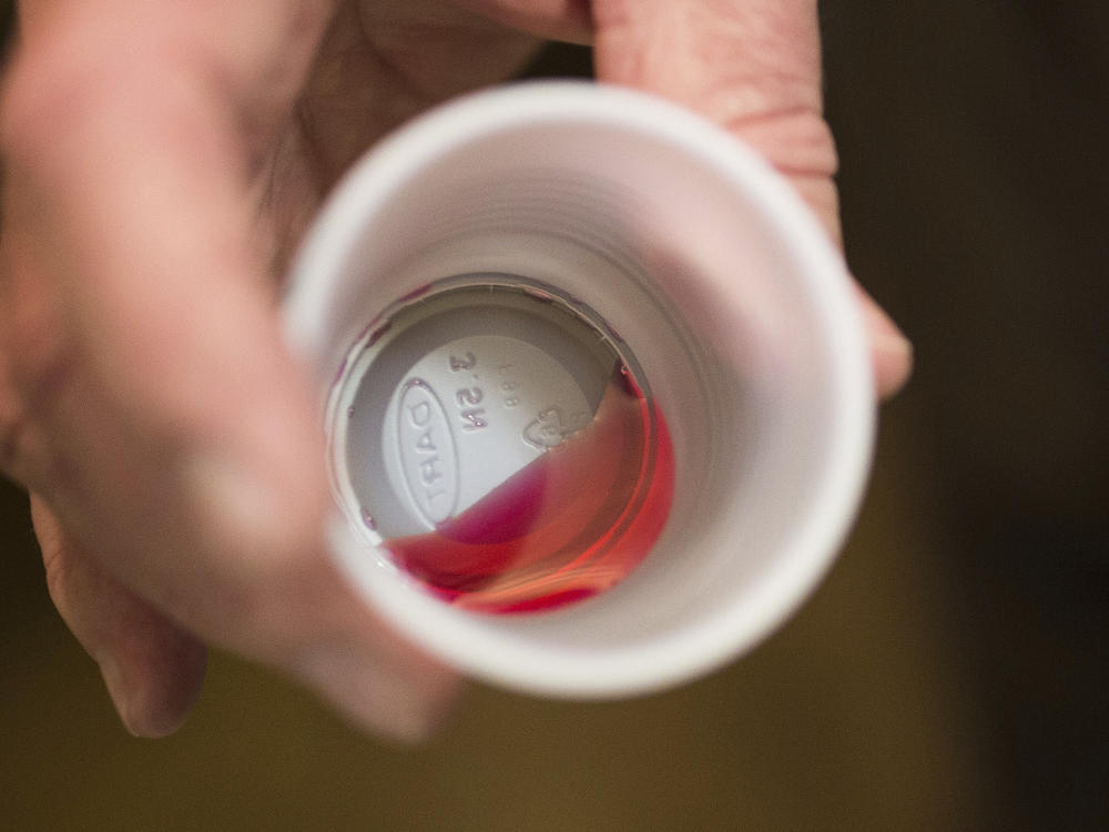 A liquid dose of methadone at the clinic in Rossville, Ga. The medication is only available at designated opioid treatment centers and that won't change. But more clinicians will be able to prescribe it.