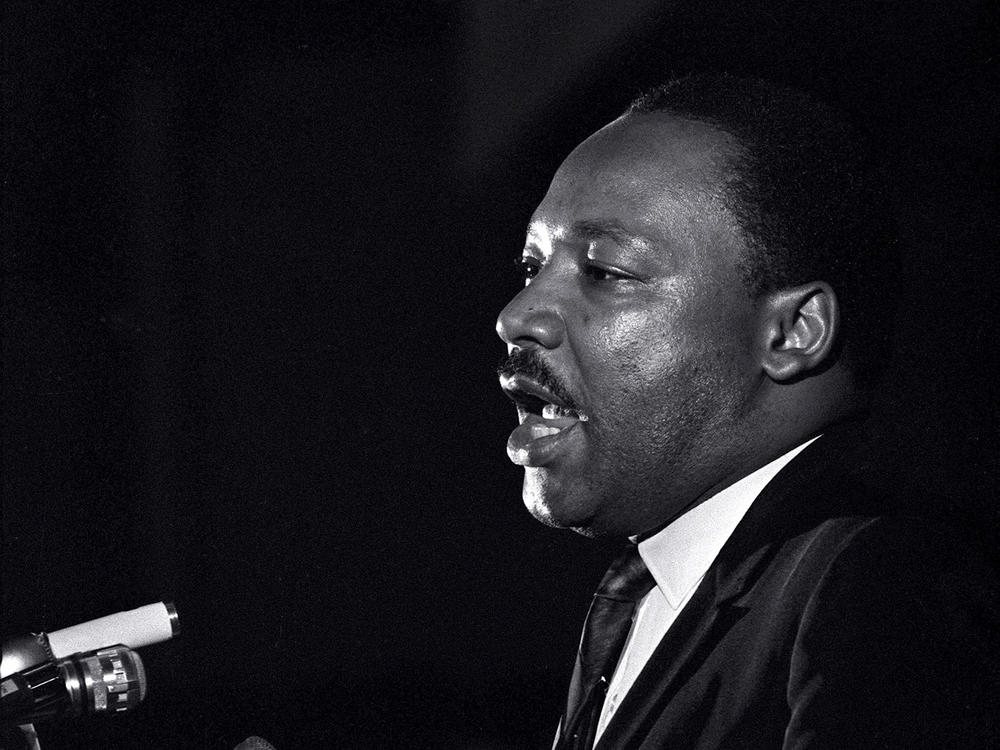 Martin Luther King Jr. makes his last public appearance, at the Mason Temple in Memphis, Tenn., on April 3, 1968. The following day, King was assassinated on his motel balcony.