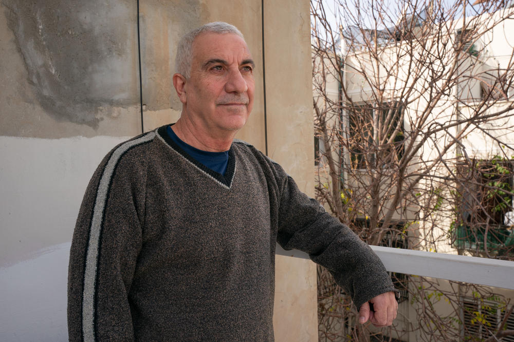 The director of Israeli Army Radio, Danny Zaken, poses for a portrait outside his office on Jan. 8.