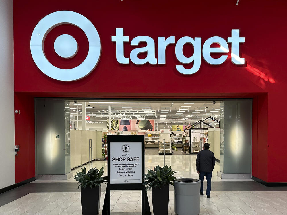 A lone shopper heads into a Target store on Jan. 11 in Lakewood, Colo.