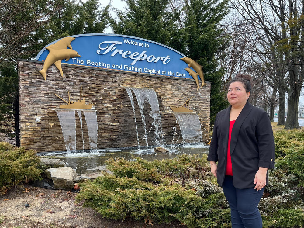 Maria Jordan-Awalom, a resident of Freeport, N.Y., says she is fighting for a new redistricting plan for the Nassau County Legislature that keeps her predominantly Latino and Black village united in one voting district. 
