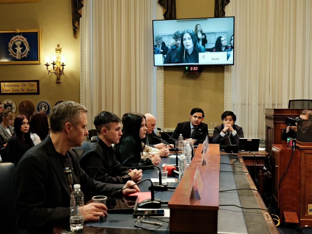 <em>Ksenia Koldin gave remarks to the U.S. Helsinki Commission on Jan. 31, 2024.</em>