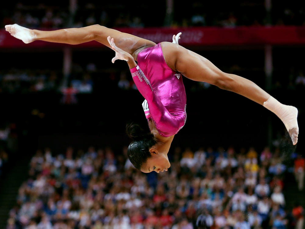 Gabby Douglas, seen here during her gold-medal campaign at the London 2012 Olympics, is eyeing a return to the highest levels of gymnastics: this summer's games in Paris.
