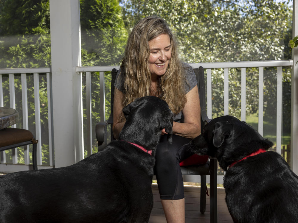 U.S. Virginia Rep. Jennifer Wexton, seen here at her home in Leesburg on September 16, 2023, announced she will not seek reelection due to being diagnosed with progressive supra nuclear palsy, a degenerative neurological disease.