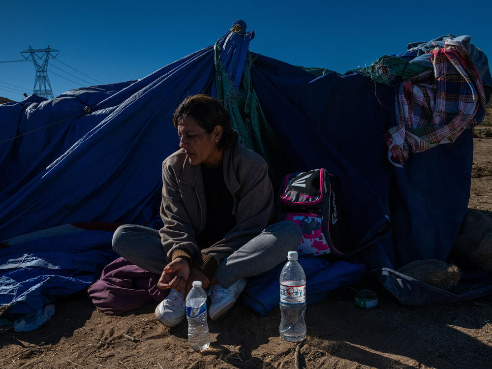 Sitting in a migrant detention camp in Jacumba, Calif., Sulema Marcia told NPR she left Honduras because of harassment for being lesbian.