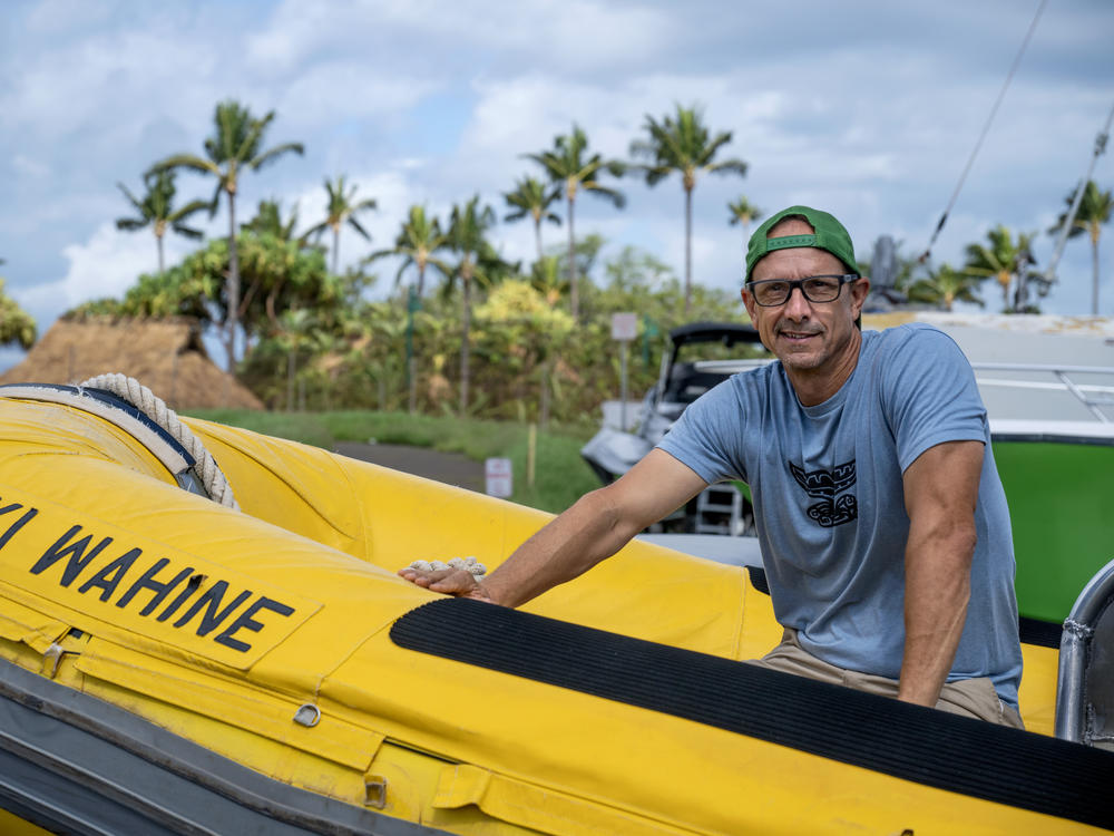 Lee James, owner of Ultimate Whale Watch, is only operating two boats now and doing less than half the business he typically did before the fires. He's also employing far fewer people.