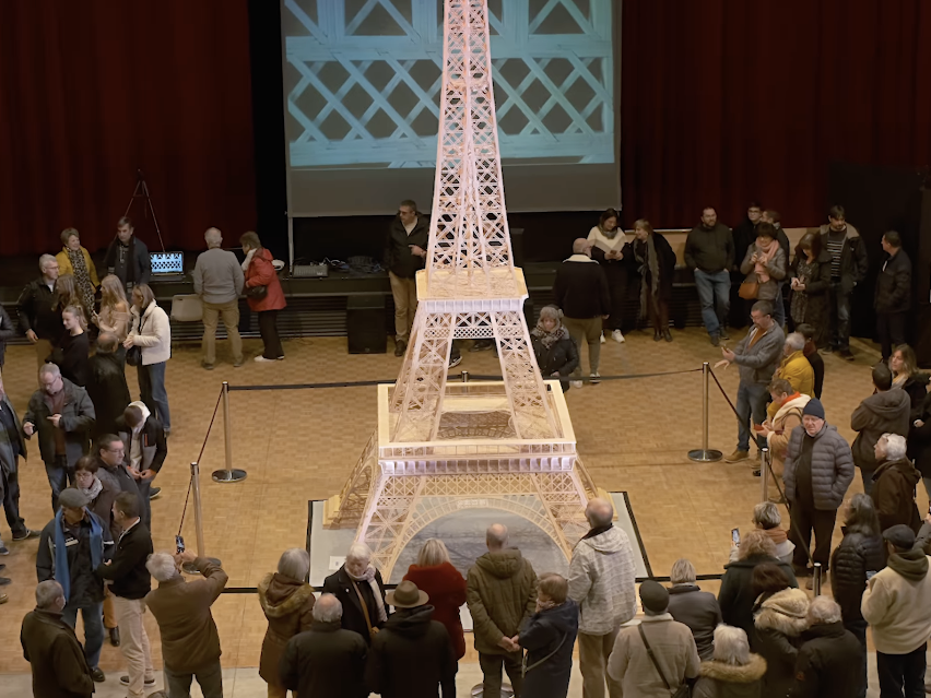 It took Richard Plaud years, not to mention more than 700,000 matchsticks, to build his replica of the Eiffel Tower. The structure stands 7.19 meters, or a little taller than 23.5 feet.