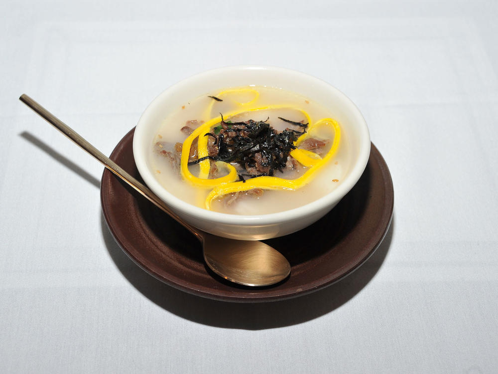 A view of Tteokguk during the Korean Food Foundation Luncheon at Bann on February 1, 2011 in New York City.