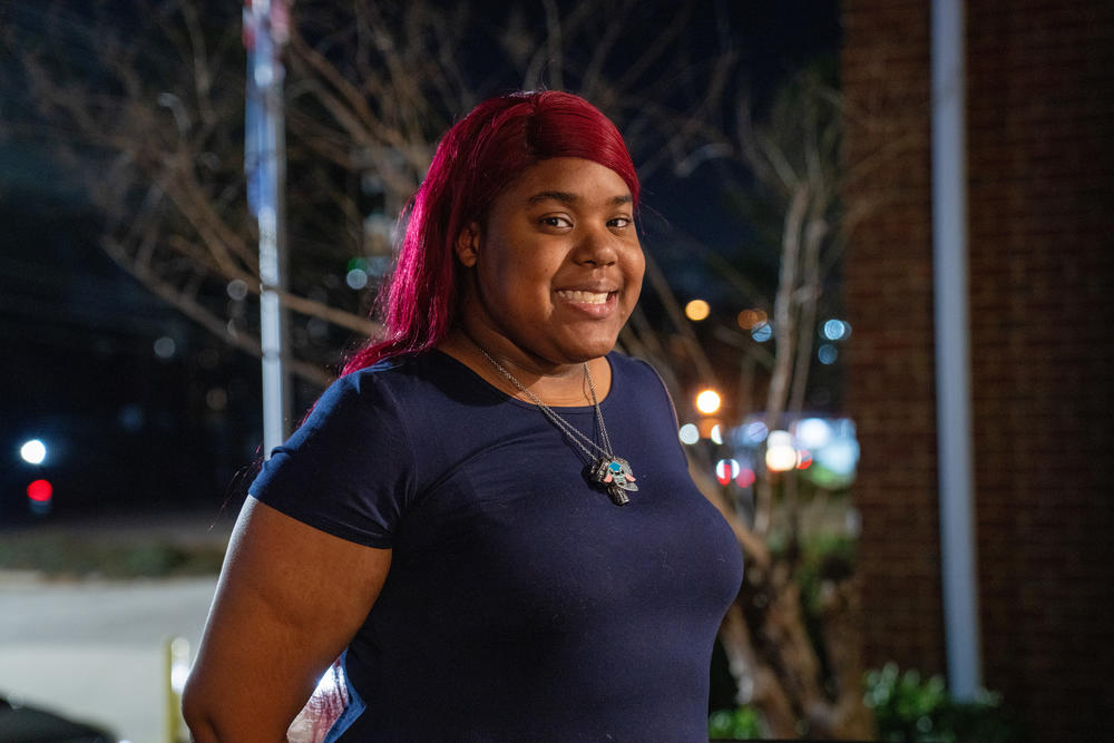 Naomi Harris, 22, is a teacher in Columbia, S.C., and is also part of the Union of Southern Service Workers.