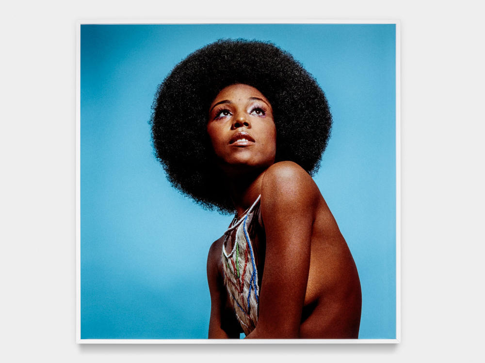 This 1970 photograph, Untitled (Model Who Embraced Natural Hairstyles at AJASS Photoshoot) is just one of the works in the Dean Collection on display at the Brooklyn Museum.
