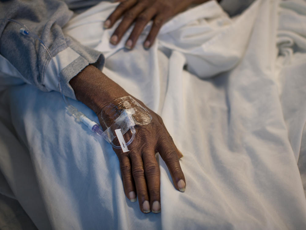 Prisoner and patient Alton Batiste, 72, in Angola's nursing unit in 2017. The prison had to change some of its rules when it introduced hospice, allowing inmates to touch each other, for instance.