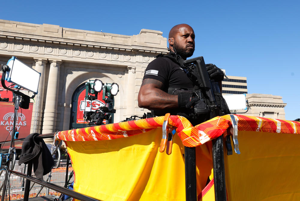 Law enforcement responds to a shooting at Union Station during the Kansas City Chiefs' Super Bowl victory parade.