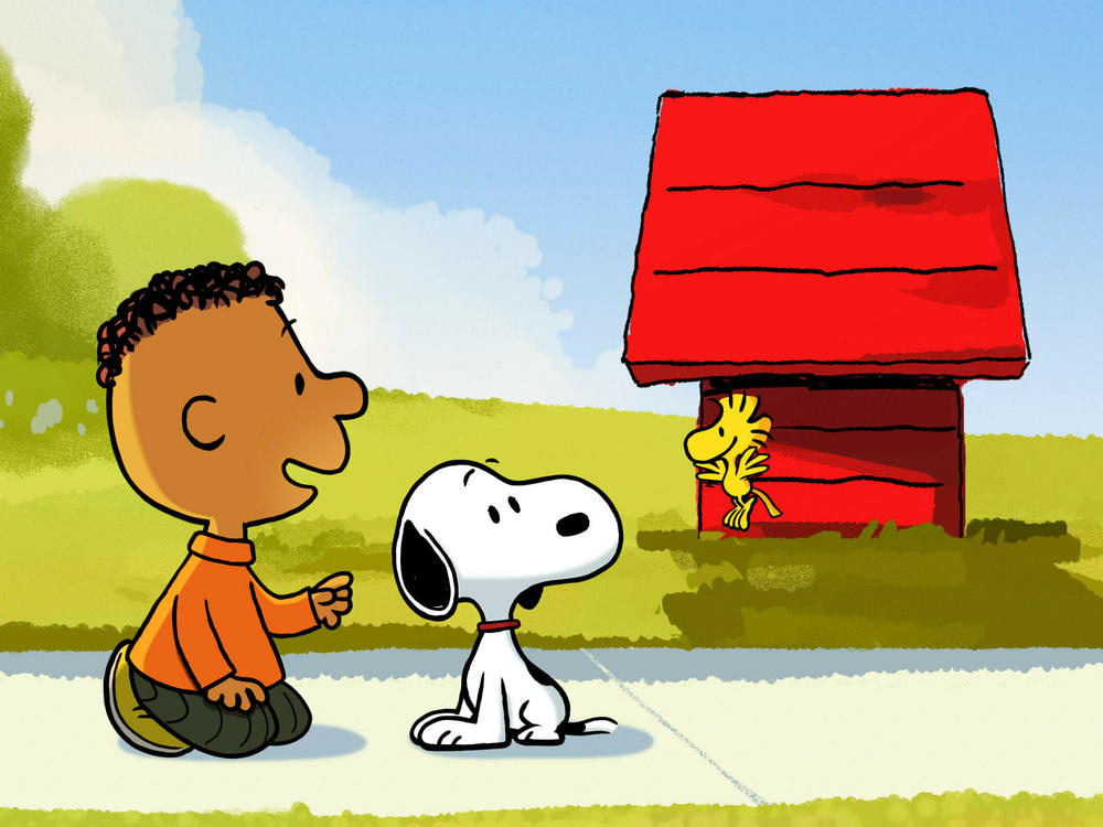 Franklin makes his first friend in the Apple TV+ special <em>Snoopy Presents: Welcome Home, Franklin.</em>