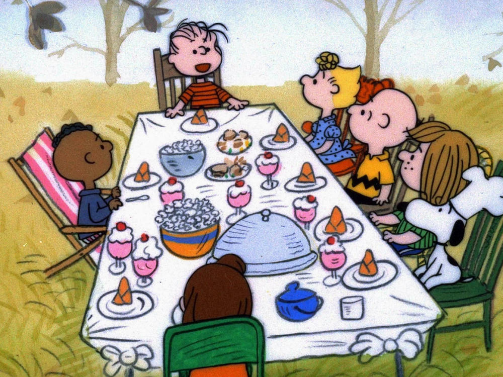 The scene from <em>A Charlie Brown Thanksgiving</em> that left many people wondering why Franklin is sitting alone.