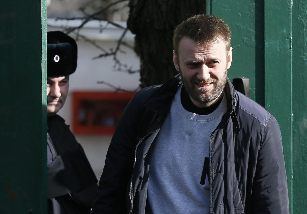 March 6, 2015: Alexei Navalny, a Russian opposition leader, walks out of a detention center in Moscow. Navalny walked out of a Moscow detention center  a week after fellow opposition leader Boris Nemtsov was shot dead in what his allies say was a political killing aimed at intimidating them.