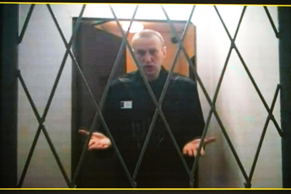 Jan. 11, 2024: Russian opposition leader Alexei Navalny appears via a video link from the Arctic penal colony where he is serving a 19-year sentence, provided by the Russian Federal Penitentiary Service during a hearing of Russia's Supreme Court, in Moscow, Russia.