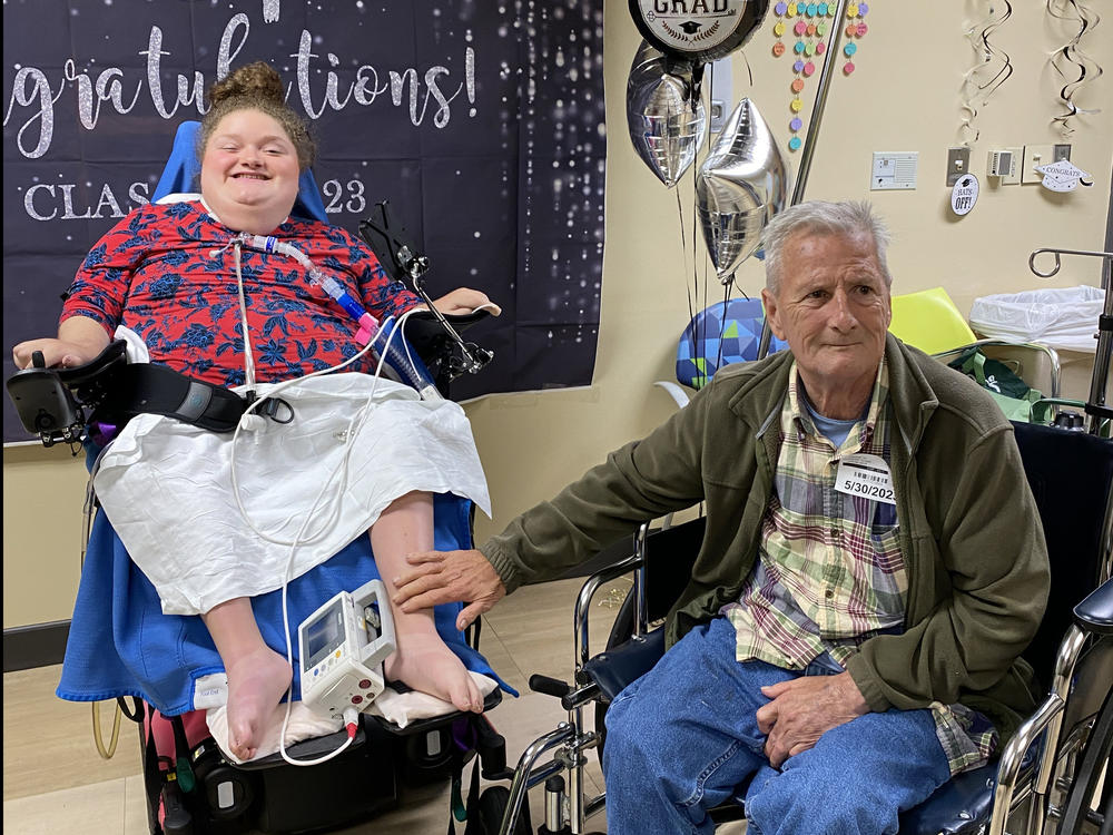 Alexis Ratcliff wants to stay near home so she can see her family — including Randy Ratcliff, her biological grandfather and adoptive father, who came to see her at the hospital last spring for her graduation party.