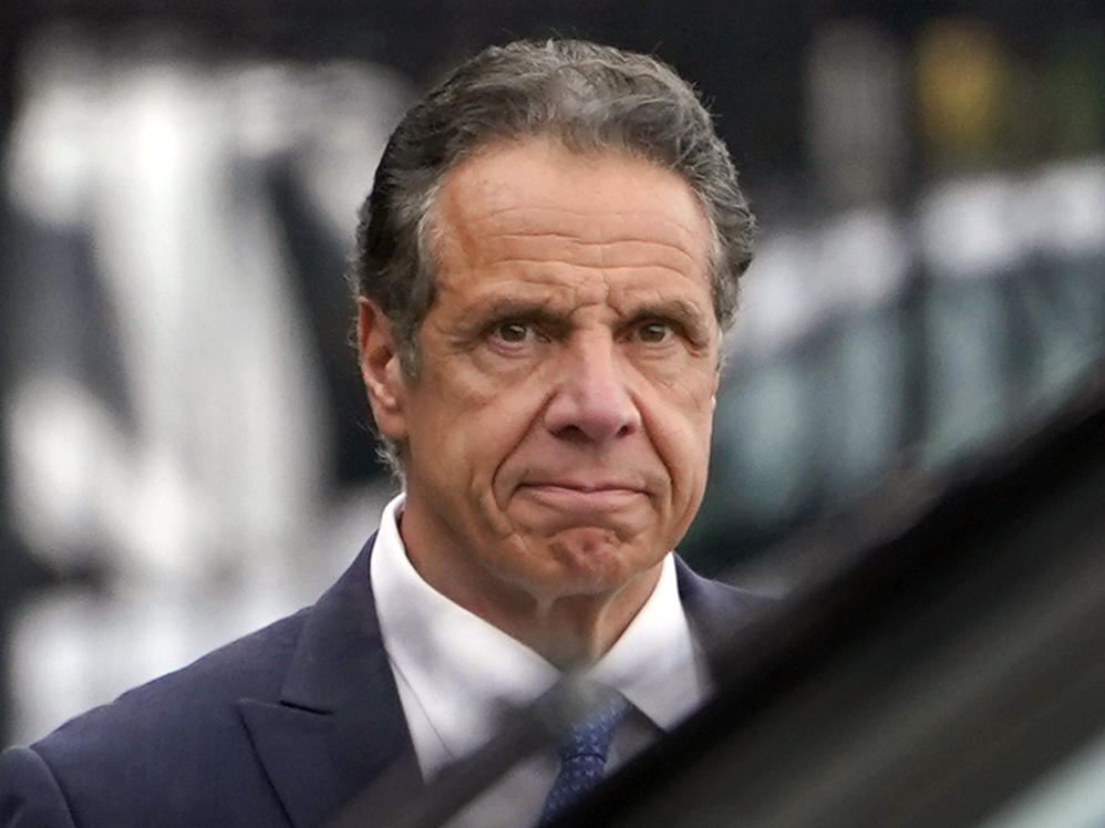 In August 2021, New York Gov. Andrew Cuomo prepares to board a helicopter after announcing his resignation. Sexual harassment allegations cost Cuomo his job.