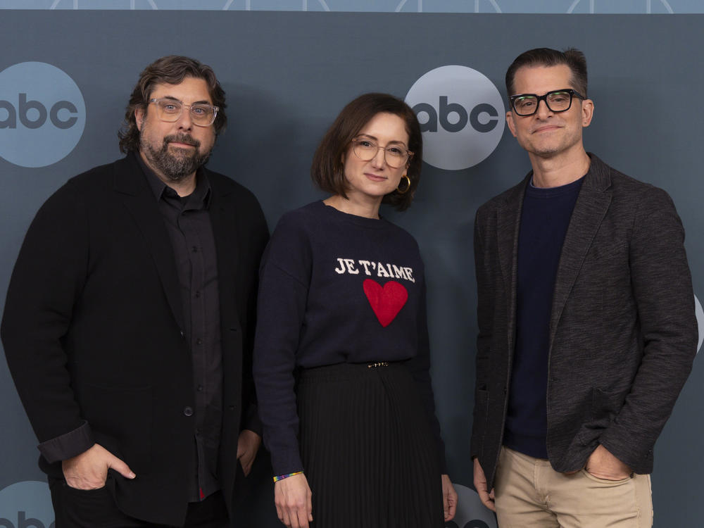 <em>The Bachelor</em> producers Jason Ehrlich, Claire Freeland and Bennett Graebner answered questions at the TV Critics Association's winter press tour.