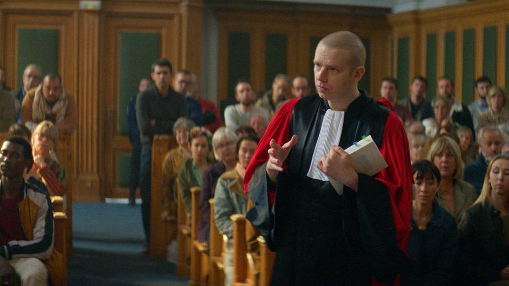 Antoine Reinartz as advocate general in <em>Anatomy of a Fall.</em>
