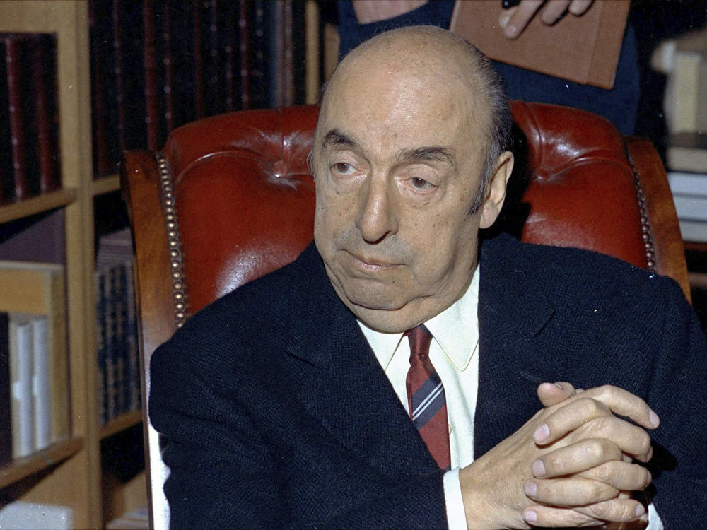 Nobel Prize-winning poet Pablo Neruda sits in Paris in October 1971.