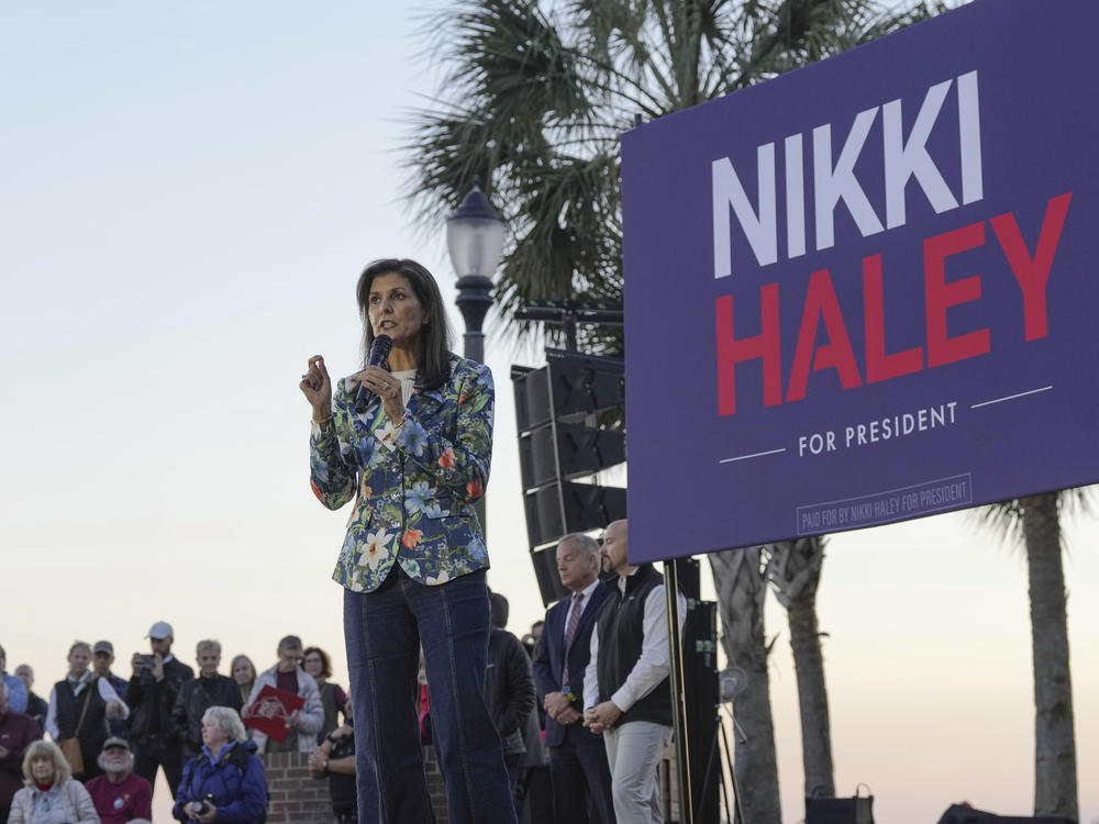 Haley speaks at a campaign event on Wednesday in Beaufort, S.C.