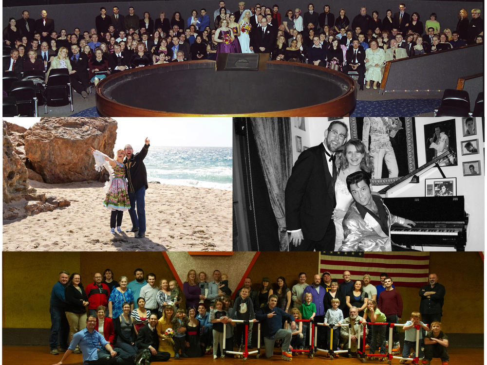 Cindy and PJ Gaynard renew their vows every four years to celebrate their leap day wedding anniversary. Previous venues have included a planetarium, beach, Las Vegas chapel and roller-skating rink.