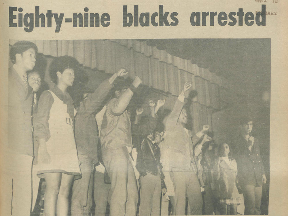 The campus newspaper, The Daily Mississippian, covered a protest by Black students who disrupted a concert at the University of Mississippi's Fulton Chapel in 1970. The protesters were demanding racial equality on campus. Eighty-nine Black students were arrested, and eight of them expelled.