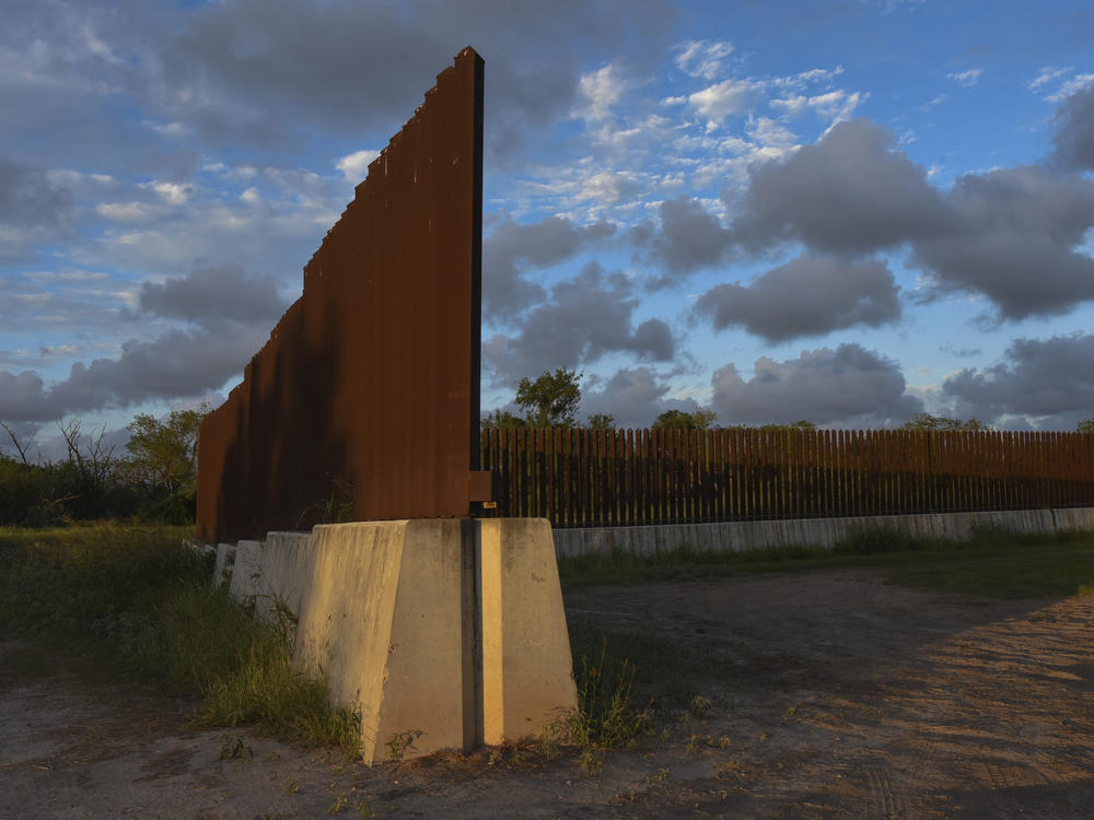 A section of border fence in Brownsville, Texas, as seen on Nov. 8, 2023. Biden is visiting the community on Thursday to meet border patrol agents and local officials.
