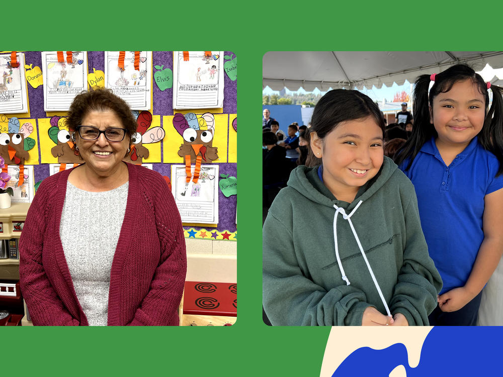 LEFT: Maria Lares is a longtime teacher and PTA Treasurer at Villacorta Elementary in La Puente, CA. RIGHT: Sophia Fabela (left) and Samantha Nicole Tan (right) are two students at Villacorta who consider themselves pretty good sales kids.