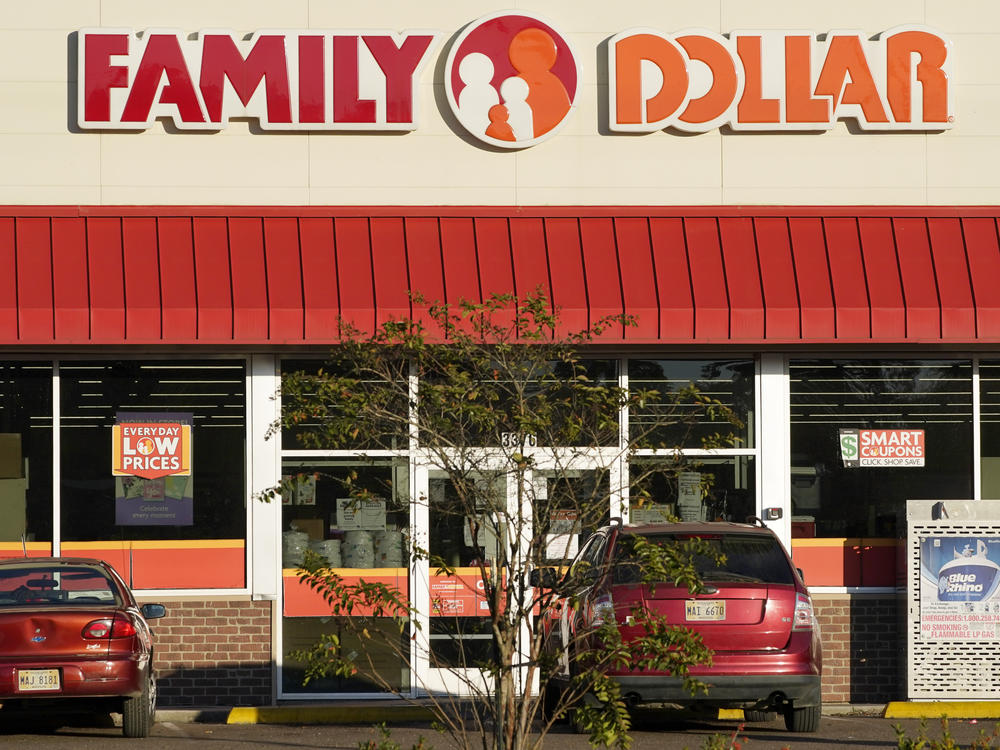 The Family Dollar logo is centered above one of its variety stores in Canton, Miss., Thursday, Nov. 12, 2020. More than 1,000 rodents were found inside a Family Dollar distribution facility in Arkansas, the U.S. Food and Drug Administration announced Friday, Feb. 18, 2022 as the chain issued a voluntary recall affecting items purchased from hundreds of stores in the South.
