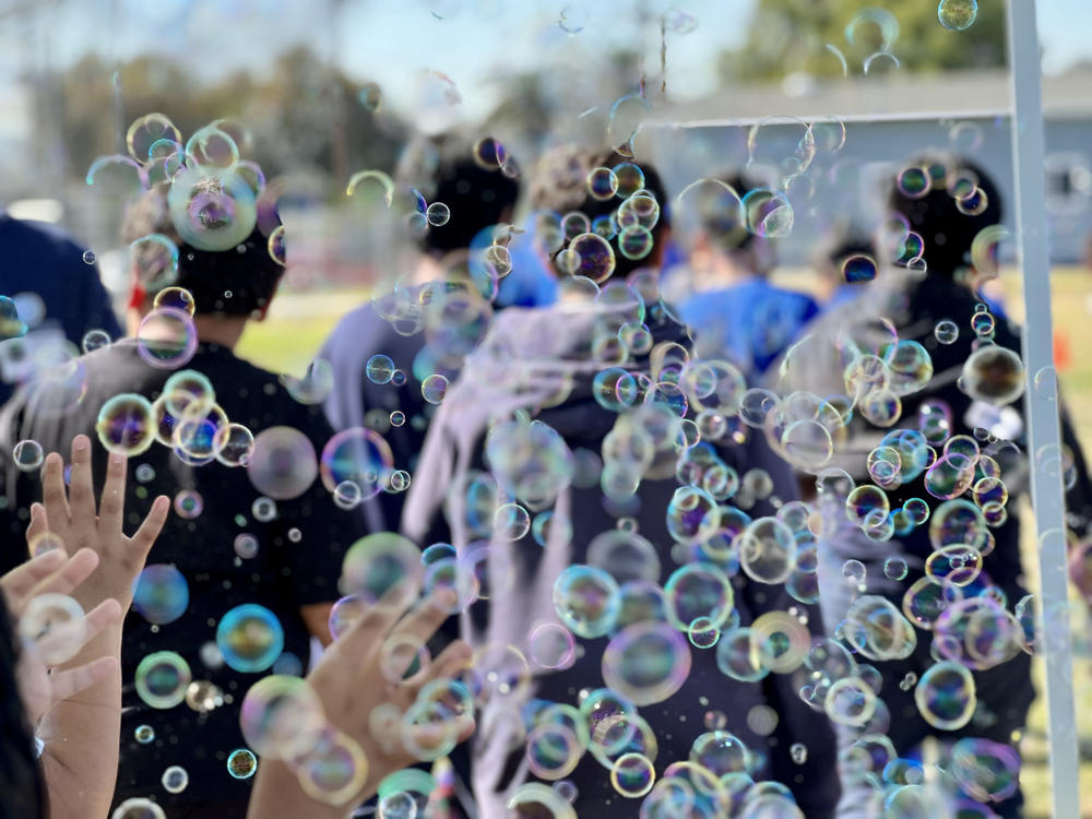 One of the big fundraisers, the Bubble Run, was essentially a jogathon with bubbles. Students got the community to donate money.