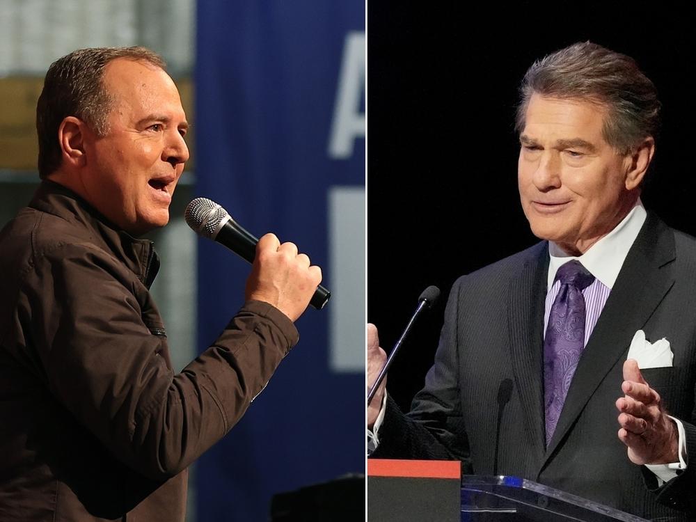 Democratic Senate candidate and U.S. Rep. Adam Schiff, left, and Republican Steve Garvey, a former Los Angeles Dodgers player.
