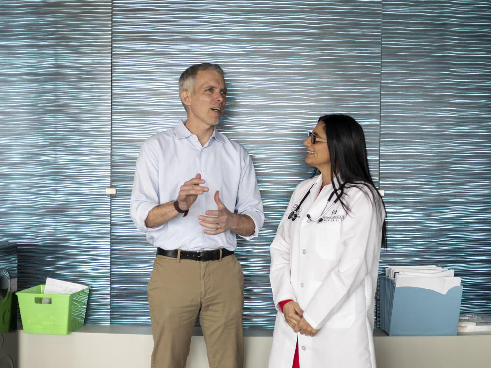 Luke Shaefer, a poverty expert at the University of Michigan, and Mona Hanna-Attisha, the pediatrician who uncovered the city's lead water crisis, launched the Rx Kids cash aid program this year.