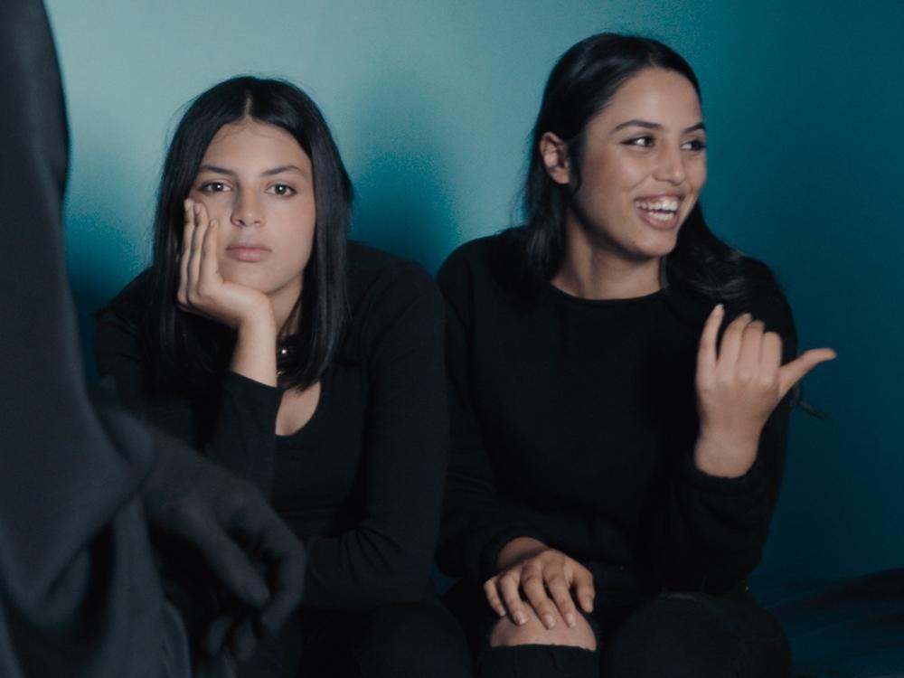 Tayssir Chikhaoui and Eya Chikhaoui in <em>Four Daughters.</em>