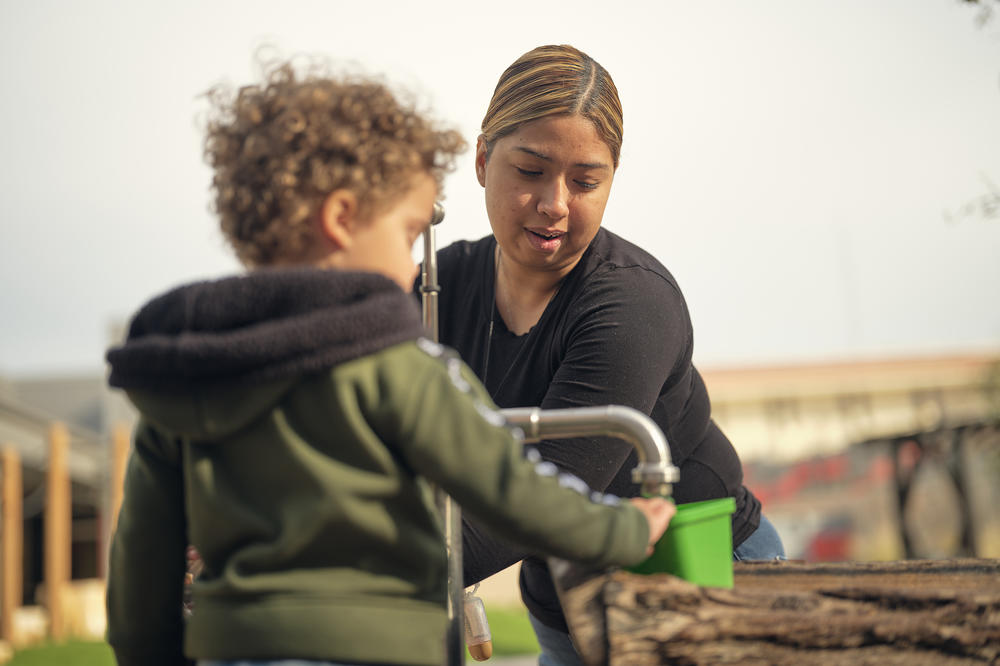 Perez did her student teaching in several of the campus' early Head Start classrooms and was hooked. 