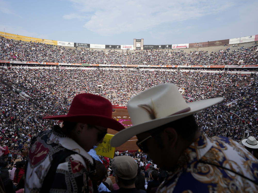 Spectators wait for the start of a bullfight at the Plaza México, in Mexico City, Jan. 28. Bullfighting returned to Mexico City after the Supreme Court of Justice overturned a 2022 ban that prevented these events from taking place in the capital.