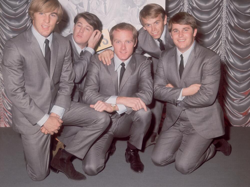 The Beach Boys on Nov. 2, 1964, in London, England: Dennis Wilson (1944-1983, from left to right), Brian Wilson, Mike Love, Al Jardine and Carl Wilson (1946-1998).