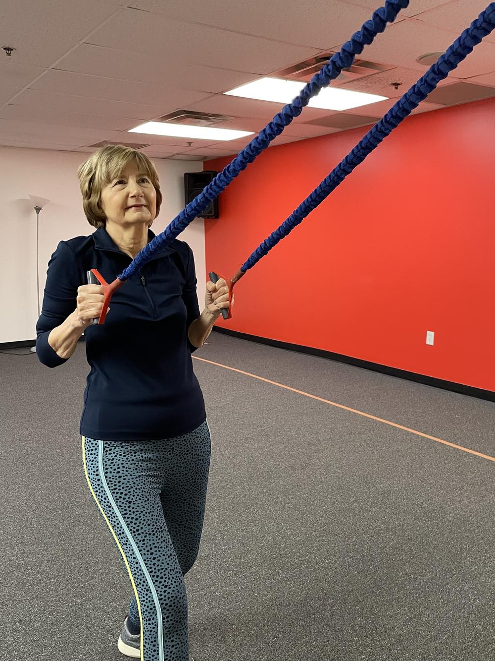 Ann Martin says her mood improves with resistance training. 