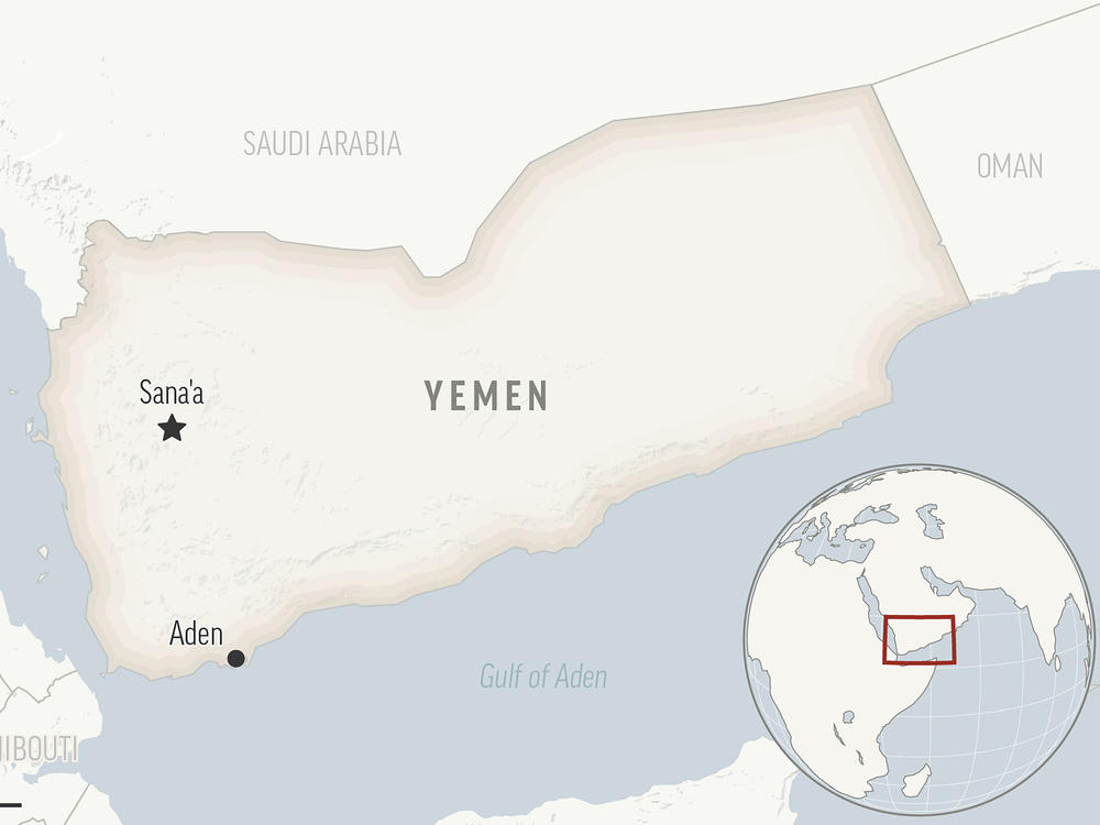This is a locator map for Yemen with its capital, Sanaa. (AP Photo)