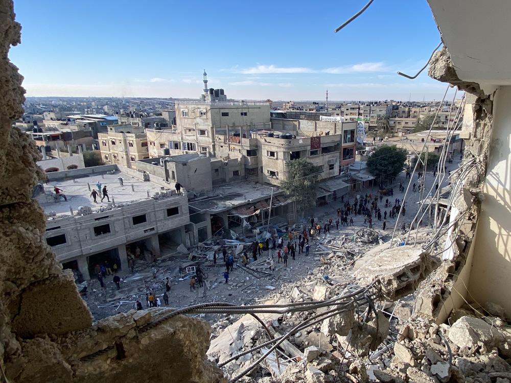 An apartment building in Gaza seen Saturday, March 9.
