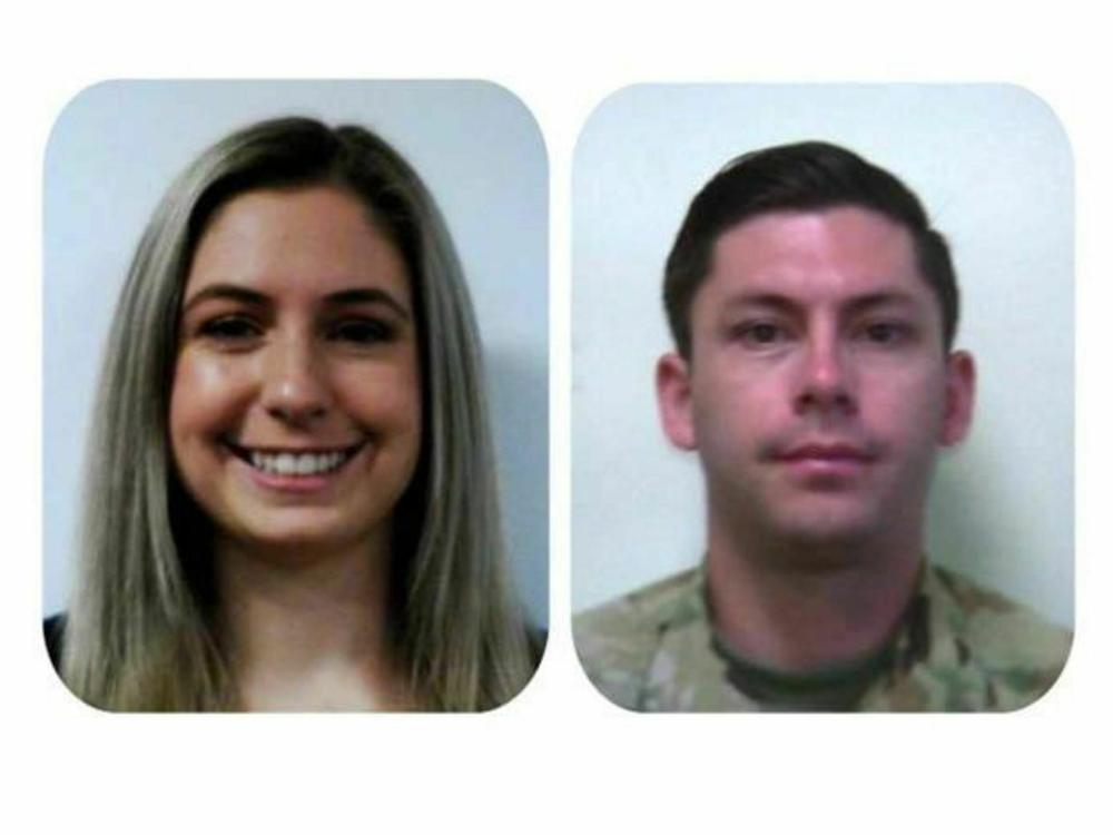 New York Army National Guard Chief Warrant Officer 2 Casey Frankoski, left, and Chief Warrant Officer 2 John Grassia, right.