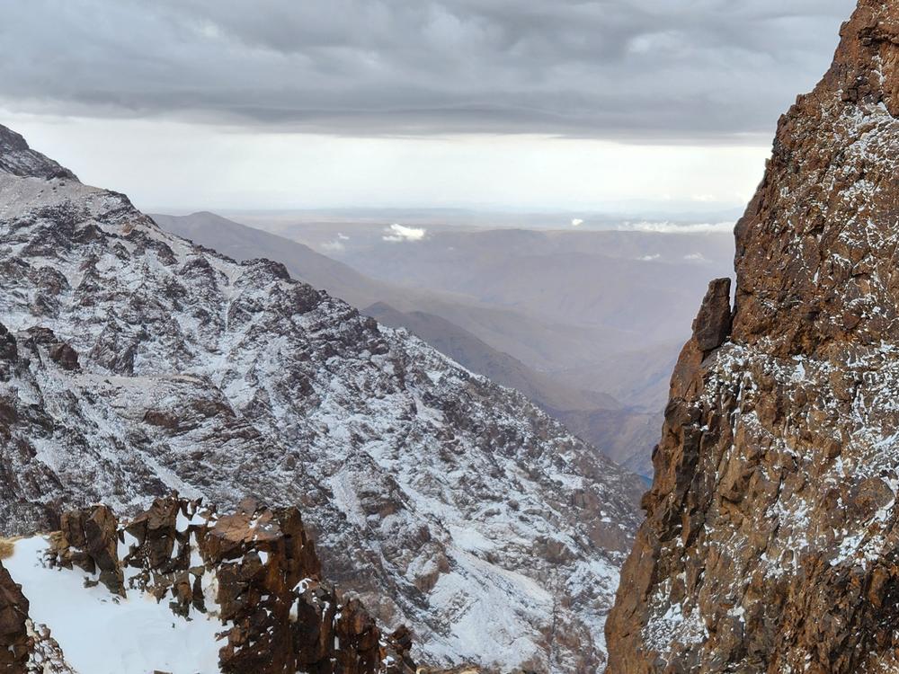 From the high reaches of Toubkal, climbers can catch glimpses of the distant Sahara Desert.
