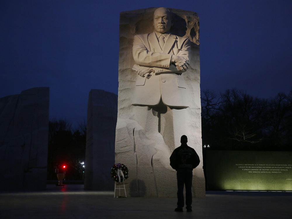 The Martin Luther King Jr. memorial in Washington, D.C. Critics objected that one of the quotes inscribed on the statue was taken out of context in a way that altered its meaning.