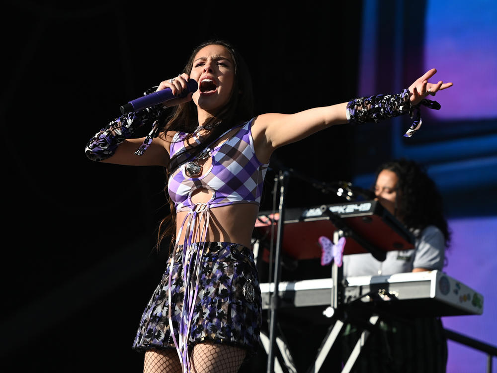 Olivia Rodrigo performs at the Glastonbury Festival at Worthy Farm, Pilton, on June 25, 2022, in Glastonbury, England.